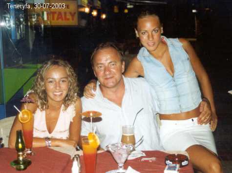 Joanna & Adrianna with me on Tenerife 2003