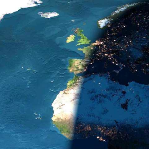 Sunset over Europe